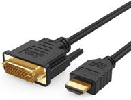 🔌 hdmi к dvi кабель, cablecreation 5 футов 4k двунаправленный адаптер dvi-d к hdmi, 24+1 hdmi к dvi-d поддерживает 1080p hd для raspberry pi, roku, xbox one, ps5, графическая карта, blue-ray, switch логотип