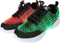 👟 hotdingding sneakers: stylish men's shoes with charging & flashing black green design logo