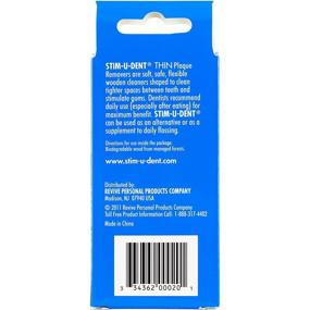 img 2 attached to 🦷 Stim-U-Dent Thin, Mint Flavored Plaque Removers - Eco-Friendly and Plastic-Free! 160 Count Box (Pack of 6)