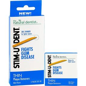 img 4 attached to 🦷 Stim-U-Dent Thin, Mint Flavored Plaque Removers - Eco-Friendly and Plastic-Free! 160 Count Box (Pack of 6)