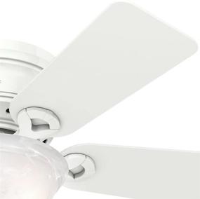 img 2 attached to 🔵 Hunter 51022 Conroy Low Profile Ceiling Fan, 42", Snow White Finish with LED Light and Pull Chain Control