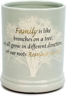 🕯️ elanze designs large jar candle warmer - ceramic stoneware electric family tree логотип