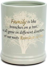 img 4 attached to 🕯️ Elanze Designs Large Jar Candle Warmer - Ceramic Stoneware Electric Family Tree