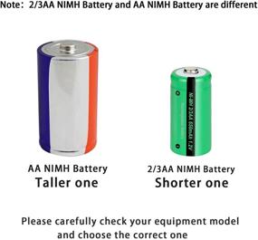 img 2 attached to 🔋 12Pcs 2/3AA NIMH Rechargeable Battery 1.2V 650mAh Button-Top - Long-lasting Power Solution