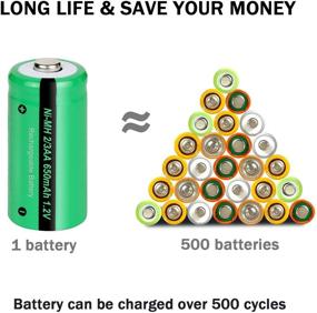 img 1 attached to 🔋 12Pcs 2/3AA NIMH Rechargeable Battery 1.2V 650mAh Button-Top - Long-lasting Power Solution