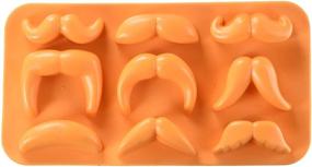 img 4 attached to 🧔 Novelty Moustache Ice Cube Tray - FON-10001 - Unique Orange Design 6.75"x3.60"x0.73