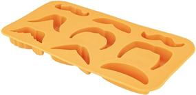 img 3 attached to 🧔 Novelty Moustache Ice Cube Tray - FON-10001 - Unique Orange Design 6.75"x3.60"x0.73