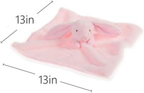img 1 attached to 🐑 Adorable Apricot Lamb Stuffed Baby Security Blanket: Pink Bunny Rabbit Lovey (13 Inches)