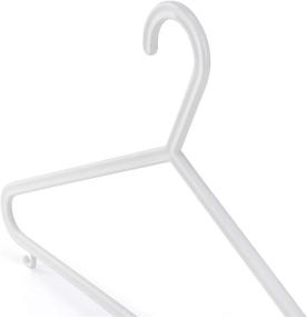 img 2 attached to HANGERWORLD 14inch White Plastic Hangers - Pack of 10