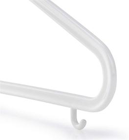 img 1 attached to HANGERWORLD 14inch White Plastic Hangers - Pack of 10