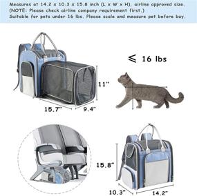 img 3 attached to Hanjo Pets Cat Backpack Expandable Dogs