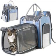 hanjo pets cat backpack expandable dogs logo