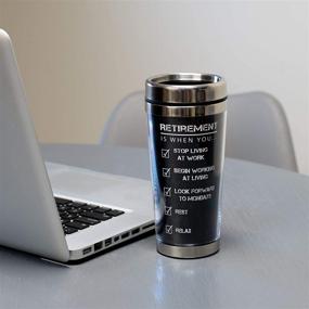 img 3 attached to Must-Have Retirement Checklist: 16 Oz Stainless Steel Travel Mug with Lid