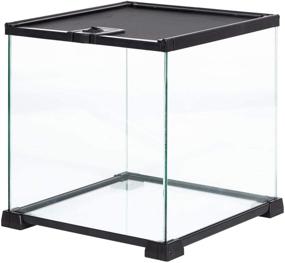 img 4 attached to 🦎 REPTIZOO Glass Mini 8 Gallon Reptile Terrarium: Ideal Habitat Cage for Leopard Gecko Tarantula Young Lizard Insects - 12x12x12 inches, with Top Screen Ventilation & Feeding Option