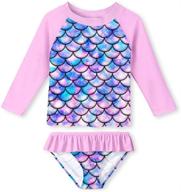 👸 keep your princess protected: unifaco toddler girls swimsuit rashguard set with upf 50+ sun protection for summer beach fun (2-8t) logo