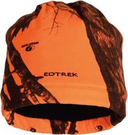 🧢 edtrek waterproof camo beanie - stay dry and concealed in timber and blaze orange camo performance hunting hat logo