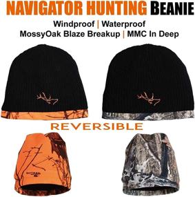 img 1 attached to 🧢 EDTREK Waterproof Camo Beanie - Stay Dry and Concealed in Timber and Blaze Orange Camo Performance Hunting Hat