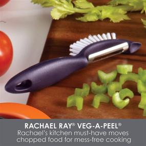 img 2 attached to Rachael Ray 3-in-1 Vegetable/Fruit Peeler with 🍊 Brush – Orange – Kitchen Tools & Gadgets