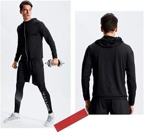 img 2 attached to BUYJYA Compression Pants Sleeve Jacket Men's Clothing
