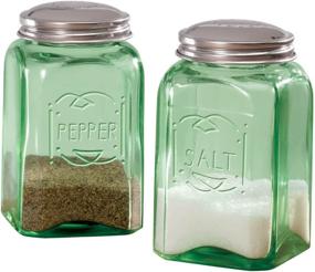 img 2 attached to Classic Green Depression-Style Glass Salt and Pepper Shakers