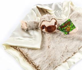 img 3 attached to 12x12 Inch Treasure Trades Stuffed Sloth Lovey Soother Plush Security Blanket – Slothey