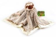 12x12 inch treasure trades stuffed sloth lovey soother plush security blanket – slothey logo