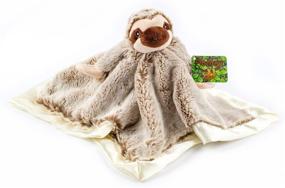 img 4 attached to 12x12 Inch Treasure Trades Stuffed Sloth Lovey Soother Plush Security Blanket – Slothey