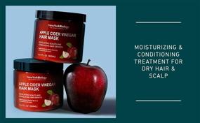 img 3 attached to 🍏 Moisturizing and Deep Conditioning Hair Mask with Apple Cider Vinegar – Revitalize Dry Hair and Scalp, Stimulate Hair Growth, Restore pH Balance, Combat Dandruff and Frizz – 16 Oz