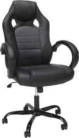 img 3 attached to 🎮 Comfortable High-Back Gray Gaming Chair with Padded Loop Arms - OFM ESS Collection