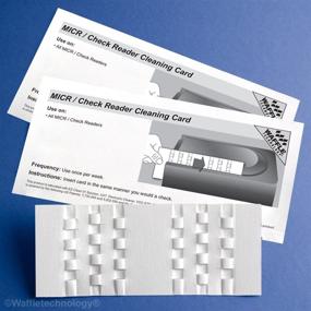 img 1 attached to 🔧 Enhance Efficiency with Kic Team-Waffletechnology MICR/Check Reader Cleaning Cards, 15/Box