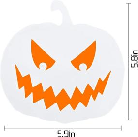 img 3 attached to 🎃 Biubee 12pcs Halloween Pumpkin Stencils Set- Plastic DIY Decorative Templates for Crafts, Painting, Spraying on Door, Window, Car, Wood, Airbrush, Wall Art, Journaling, Scrapbooking