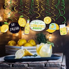 img 1 attached to 🍋 Kristin Paradise 30 Count Lemon Hanging Swirl Decorations, Lemonade Party Supplies, Citrus Lime Birthday Theme Decor for Boy Girl Baby Shower, Kids First Birthday Party, Favor Idea