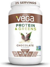 img 4 attached to Vega Protein and Greens, Chocolate: 20g Plant-Based Protein Powder - Keto, Dairy-Free, Gluten-Free, Non-GMO - Ideal for Women and Men (1.8lb, 25 Servings)