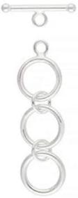 img 1 attached to 🧷 925 Sterling Silver Round Rings Toggle Clasps: Adjustable Connector Beads for Jewelry Making - 2 Sets, SS375