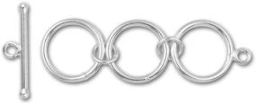 img 3 attached to 🧷 925 Sterling Silver Round Rings Toggle Clasps: Adjustable Connector Beads for Jewelry Making - 2 Sets, SS375