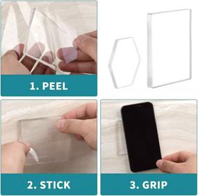 img 2 attached to 📱 6PACK Clear Anti-Slip Pads: Reusable Silicone Sticky Gel Pads for Phone, Office, Car & More!