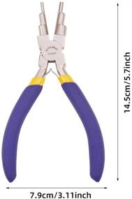 img 1 attached to 🔧 BENECREAT 6-in-1 Bail Making Pliers: Wire Looping & Forming Tool for 3mm to 10mm Loops and Jump Rings, featuring Non-slip Comfort Grip Handle