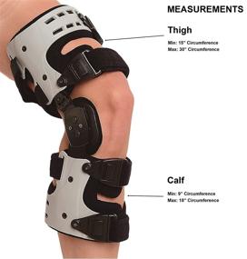 img 1 attached to 🦵 Superior Braces OA Unloader Knee Brace - Ideal for Arthritis Pain, Osteoarthritis, Knee Joint Pain, and Degeneration - Universal Size, Fits Lateral Right Leg and Medial Left Leg - Gray & Black (Right)