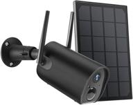 wireless solar powered outdoor security camera with motion detection, night vision, and 2-way audio logo