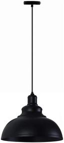 img 2 attached to Dimmable Black Pendant Light: Lightess Industrial Hanging Light Fixture for Kitchen, Barn, Farmhouse - Metal Edison Ceiling Mount Lighting, OLL466