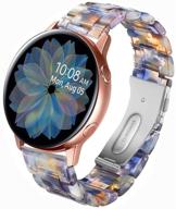 🌊 miimall океанская голубая смола для samsung galaxy watch 42мм и galaxy active - браслет-ремешок с нержавеющей сталью для женщин и мужчин - совместим с galaxy active 2 40мм и 44мм логотип