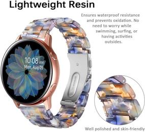 img 3 attached to 🌊 Miimall Океанская голубая смола для Samsung Galaxy Watch 42мм и Galaxy Active - браслет-ремешок с нержавеющей сталью для женщин и мужчин - совместим с Galaxy Active 2 40мм и 44мм