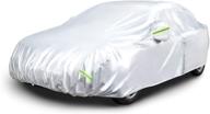 150d oxford silver weatherproof car cover for sedans up to 160 inches - amazon basics logo