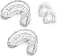 🦷 double braces mouth guard by coolrunner - sports mouthguard for youth, teens, and adults, no boiling required, upper and lower teeth protection logo