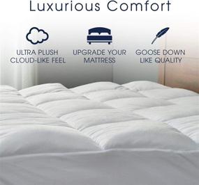 img 2 attached to 🛏️ Cheer Collection Ultra Plush Mattress Topper: Deep Pocket Pillowtop for Supreme Sleeping Comfort (Queen Size)