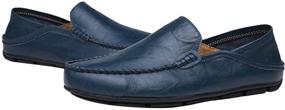 img 1 attached to 👞 Stylish Sanyge Leather Loafers Moccasin: Sanyge138Black41 – A Timeless Footwear Choice