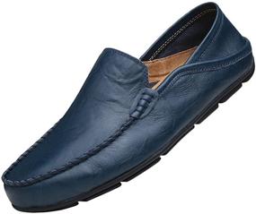 img 2 attached to 👞 Stylish Sanyge Leather Loafers Moccasin: Sanyge138Black41 – A Timeless Footwear Choice