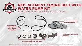 img 1 attached to 🔧 Timing Belt and Water Pump Kit for Honda, Acura, and Saturn Vehicles - Accord, Odyssey, Pilot, TL, RL, MDX, Vue - 3.5L, 3.0L, 3.7L - Replaces TKH002, TCKWP329, 19200-RDM-A02, 19200-RDV-J01
