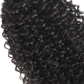 img 2 attached to 🏾 Ailisi 8A Brazilian Virgin Kinky Curly Hair Bundle - Unprocessed Natural Black Human Hair Weave (20 inch)