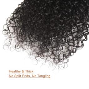 img 1 attached to 🏾 Ailisi 8A Brazilian Virgin Kinky Curly Hair Bundle - Unprocessed Natural Black Human Hair Weave (20 inch)